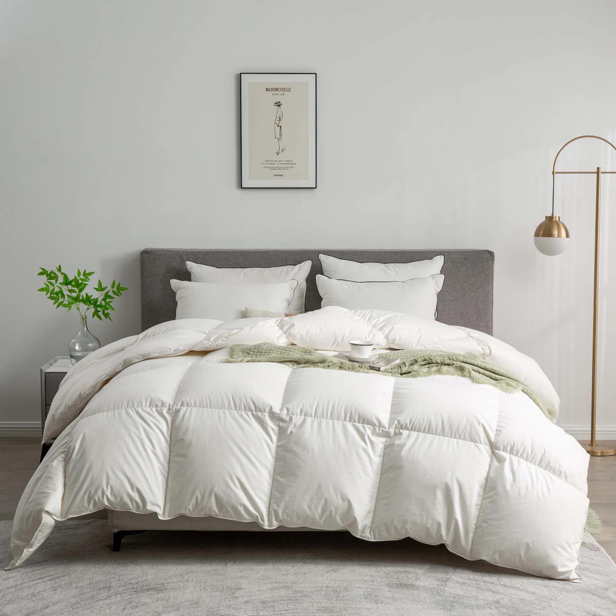 All Season Feather Down Comforter Cotton Blend Cover Duvet Insert | Wayfair North America