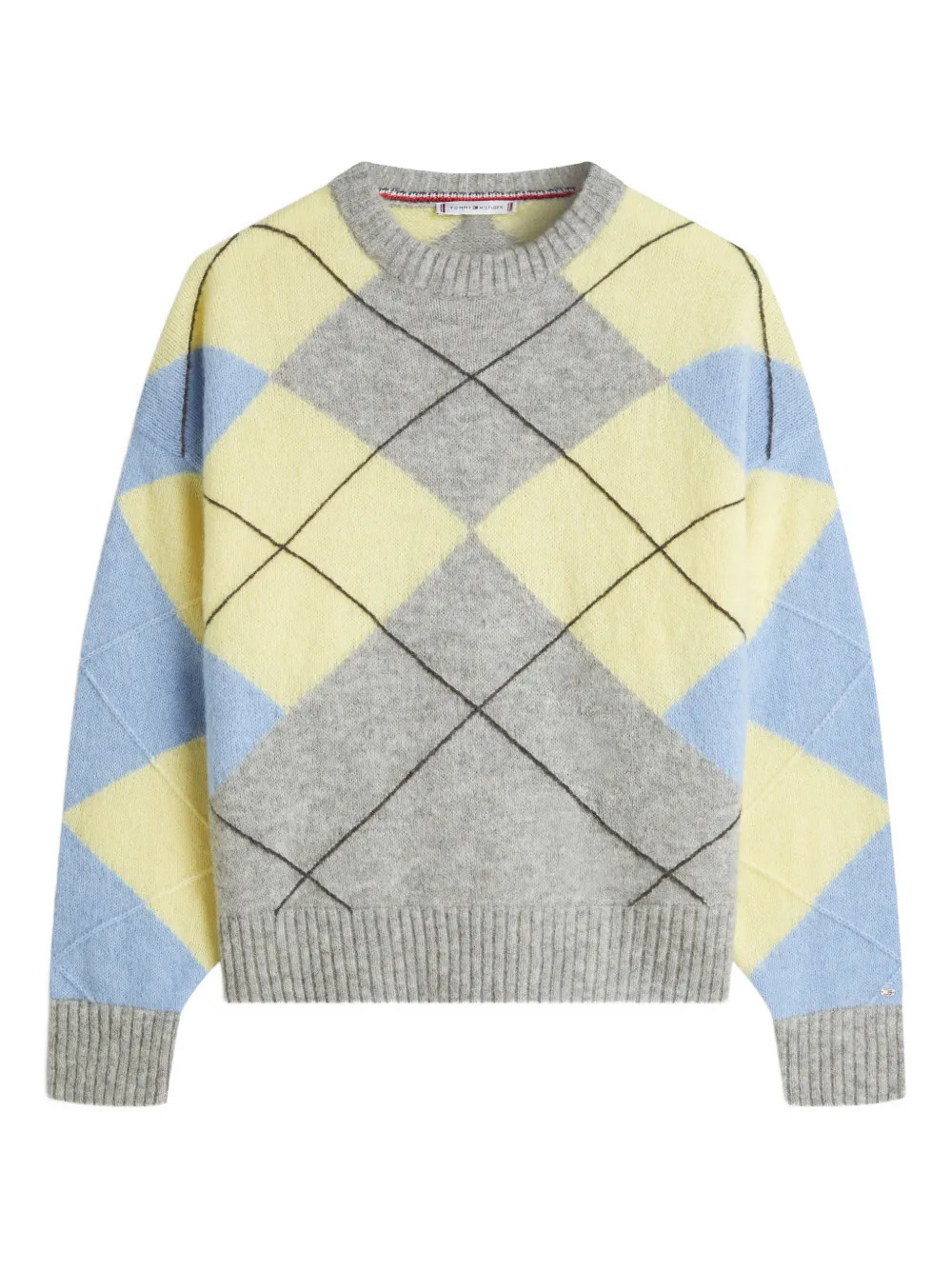 Tommy Hilfiger argyle sweater - Grey | Farfetch Global