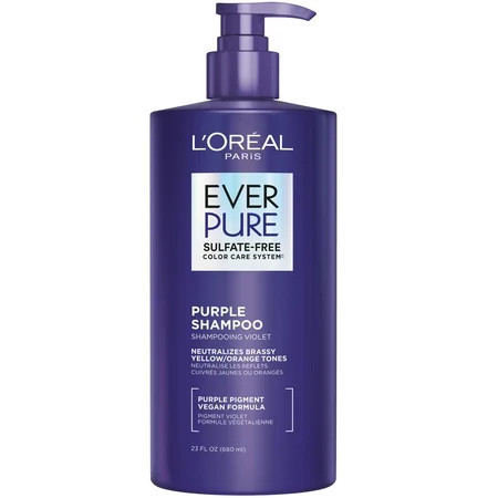 L'Oreal Paris Ever Pure Sulfate Free Purple Shampoo, Colored Treated Hair, 23 fl oz | Walmart (US)