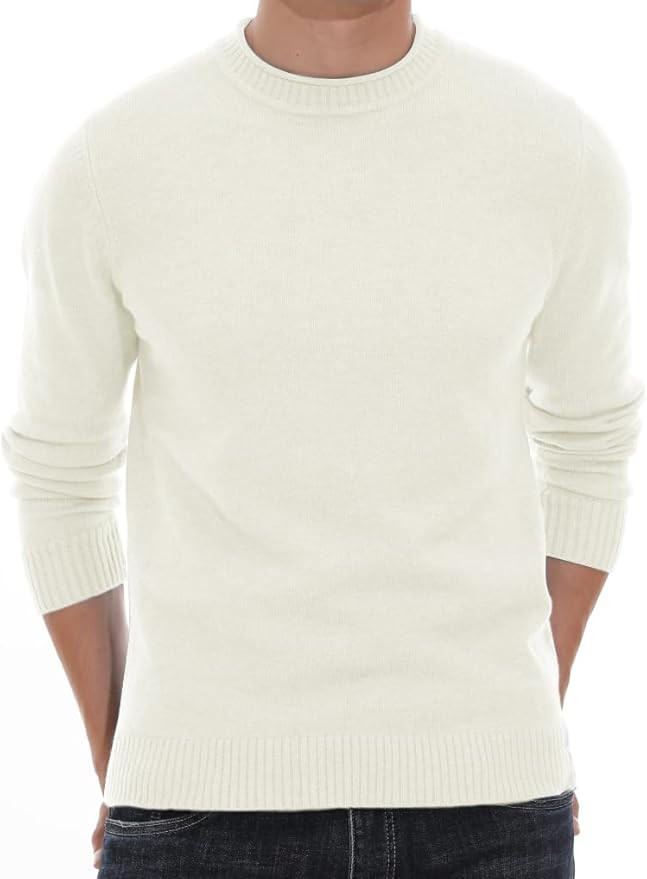 Sailwind Men's Crewneck Sweater Soft Casual Sweaters for Men Classic Pullover Sweaters with Ribbi... | Amazon (US)