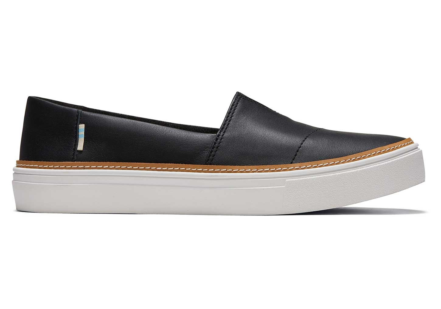 black leather parker womens slip on shoe | TOMS | TOMS (US)