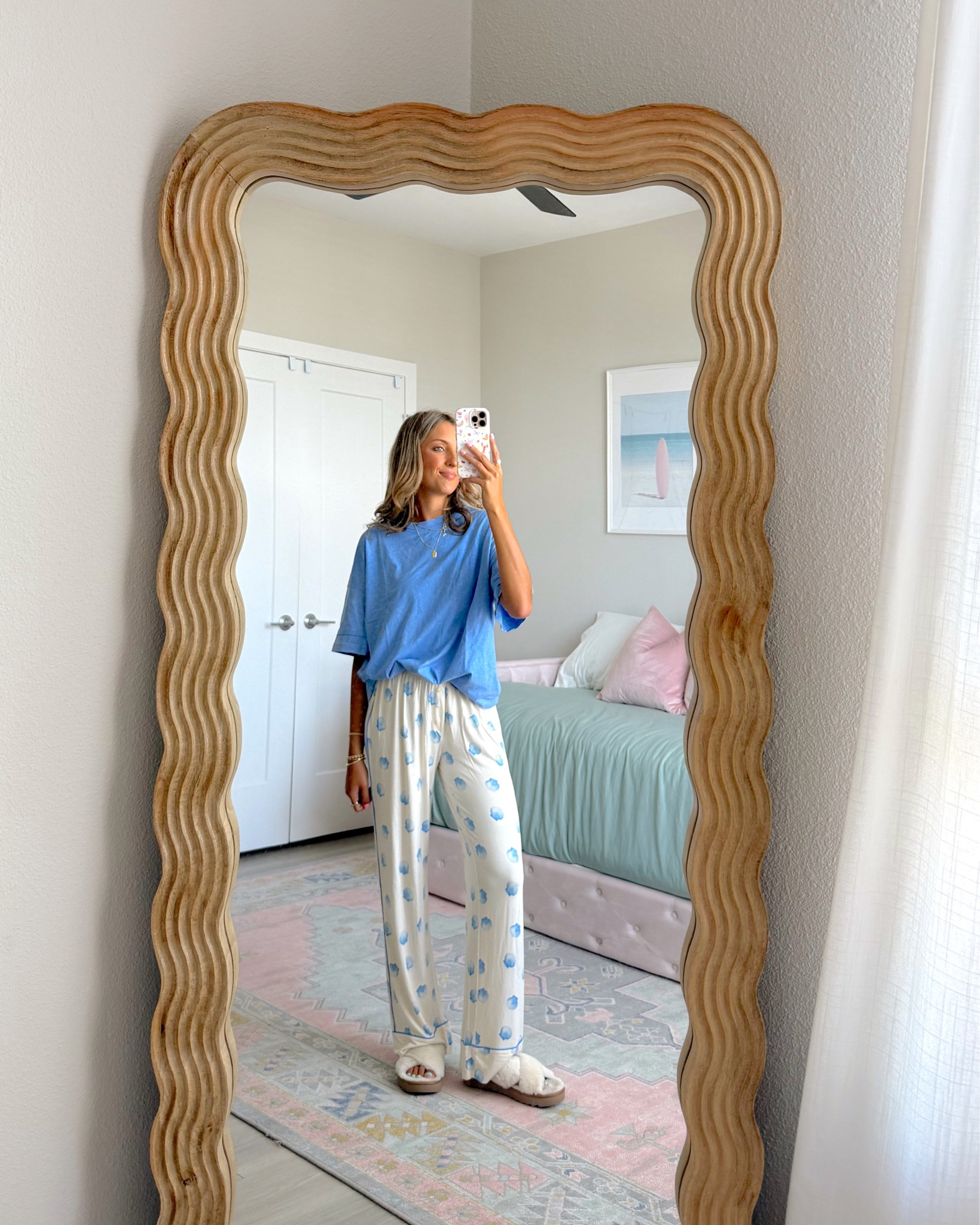 aerie new arrivals on sale! wearing an XS regular in these cozy new pj pants 💕