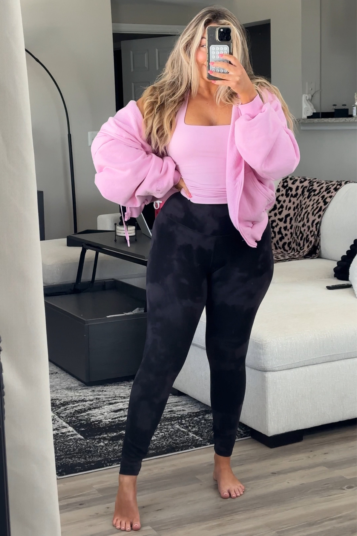 Cozy work from home outfit. Wearing a medium in the pullover and top, and a large in leggings. 

#LTKStyleTip #LTKMidsize #LTKFindsUnder50