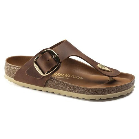 Gizeh Big Buckle Oiled Leather Cognac | BIRKENSTOCK | Birkenstock USA