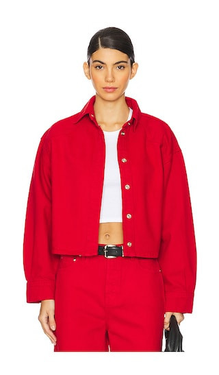 Lovers and Friends Shorty Boxy Shirt in Red. - size S | Revolve Clothing (Global)