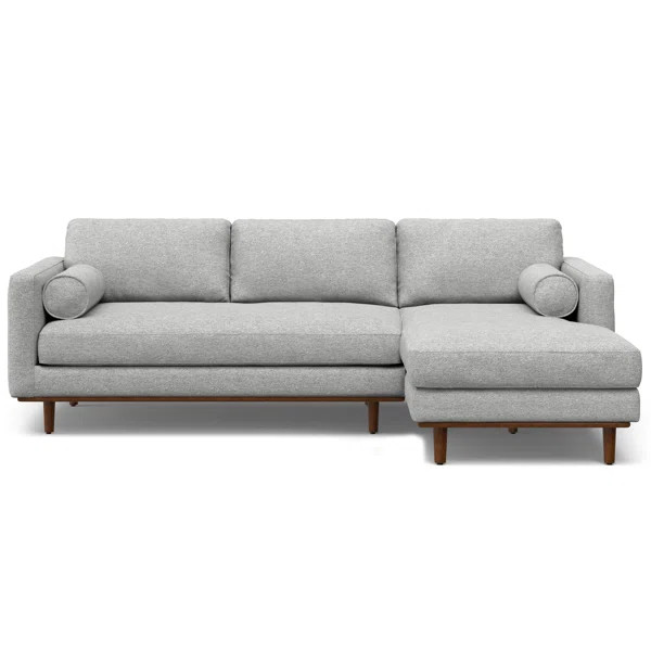 Mid Century Sectional 102 inch Wide Sofa Woven-Blend Fabric | Wayfair North America