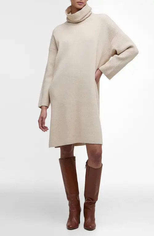 Barbour Rib Knit Sweater Dress in Oatmeal at Nordstrom, Size 4 Us | Nordstrom