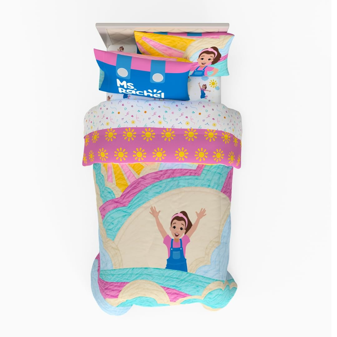 Franco Ms. Rachel Educational Adventures Kids Bedding Super Soft Microfiber Comforter and Sheet S... | Amazon (US)