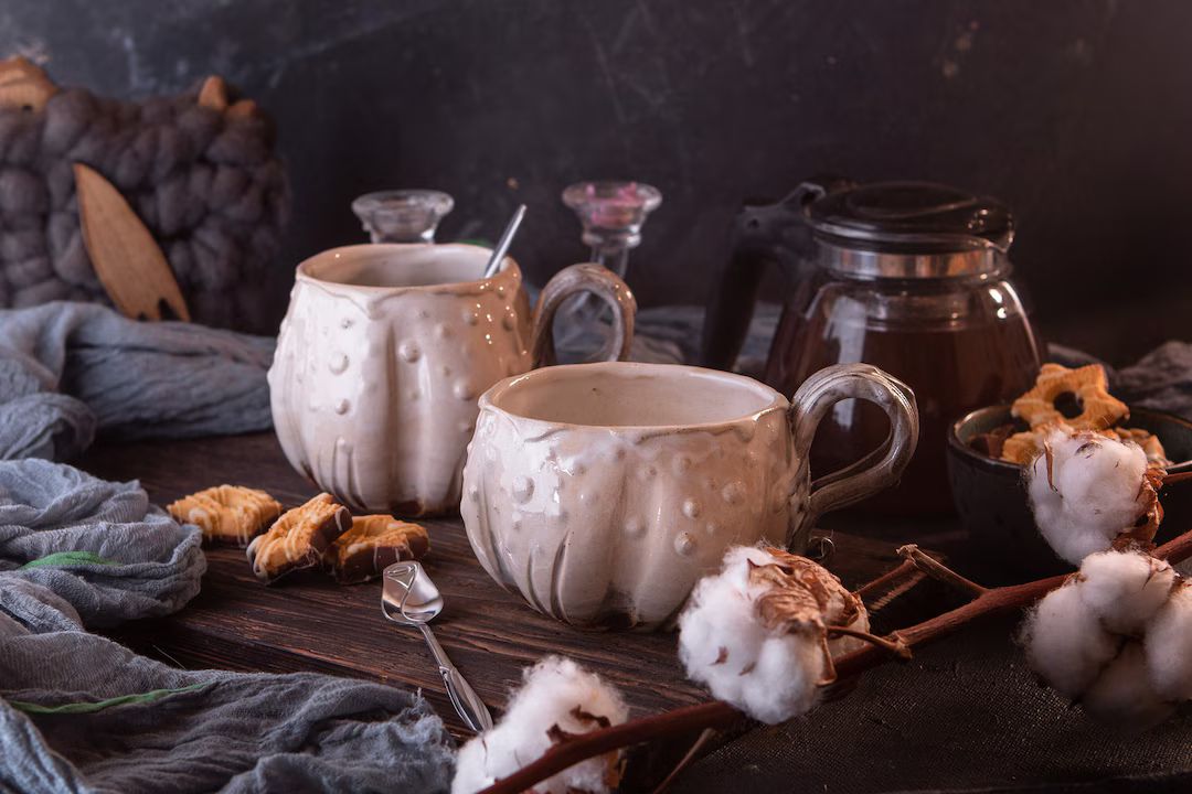 Pumpkin Coffee Mugs, Handmade Pottery Mugs, Halloween Coffee Mug, Fall Coffee Mugs, Handthrown Po... | Etsy (US)