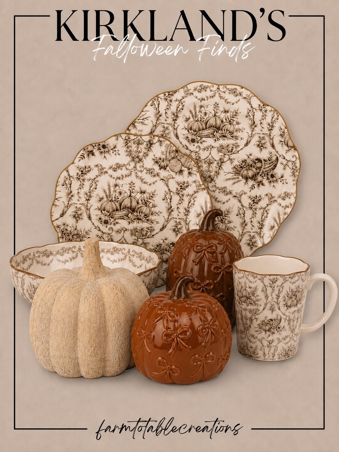 Kirkland’s Fall Dinnerware You’ll Use All Season Long 🍂🤎

If you’re looking to elevate your fall table, these Kirkland’s finds are too good to pass up! From the vintage-inspired pumpkin dinnerware and matching mug to the textured ceramic pumpkins, every piece adds the perfect cozy touch for everyday meals, fall gatherings, and Thanksgiving hosting.

Follow @farmtotablecreations on Instagram for more cozy home finds and trending decor.

#LTKHome #Kirklands #KirklandsHome #FallDecor #FallTable #FallTablescape #PumpkinDecor #ThanksgivingDecor #CozyHome #HomeDecor #NeutralDecor #SeasonalDecor #DiningRoomDecor #FallHosting #HomeInspiration

#LTKSaleAlert #LTKHome