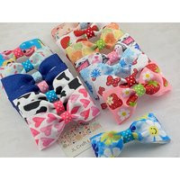 Dog Hair Bows, 3.5 Inch Bow For Dogs, Rubber Band Bows Clips | Etsy (US)