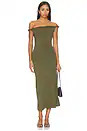 NIA Carmella Dress in Olive. - size S | Revolve Clothing (Global)