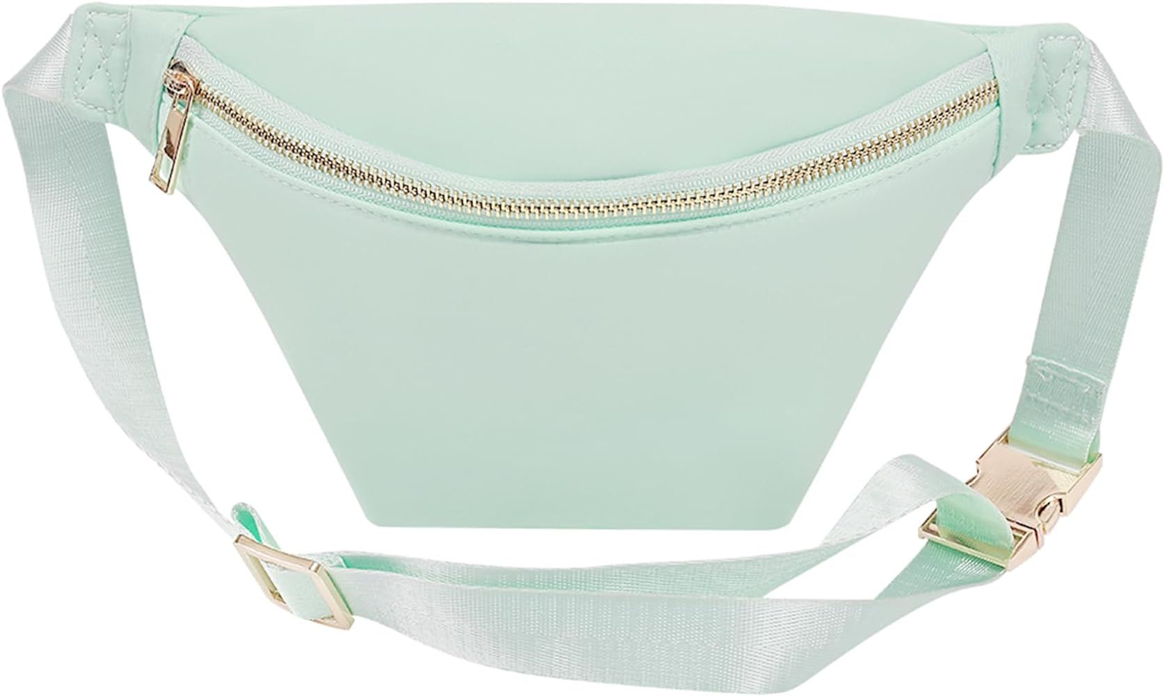 YogoRun Small Waist Bag Fanny Pack Mini Belt Bag Crossbody Bags for Women Nylon Waist Pack Green Wai | Amazon (US)