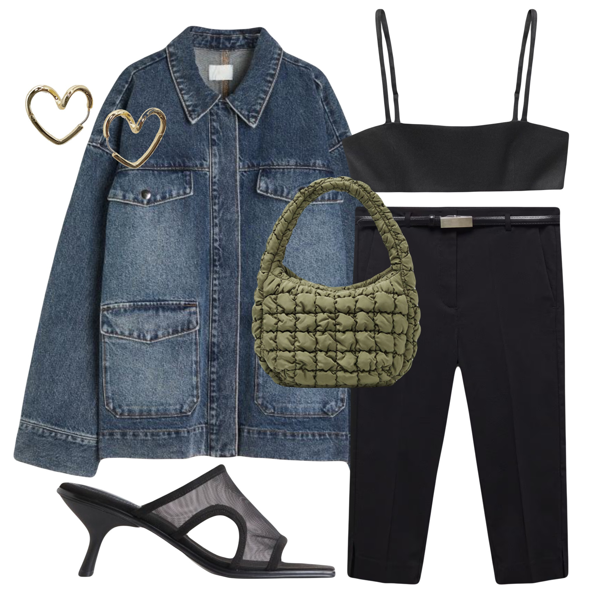 Capri pants are officially back this spring! 🖤 I styled them with cropped top, oversized denim jacket & slingback shoes.

Tags: Demin oversized jacket, capri pants, cropped top, Cos bag, heart earrings, slingback shoes, kitten heels, Mango new-ins, Mango haul, Mango new arrivals, H&M haul, H&M new arrivals, H&M new-ins, spring outfit, casual look, spring fashion, spring look, spring style, easy styling, linen essentials, simple everyday look, chic & basic outfit, primavera, effortless, casual outfit, street style.

#LTKshoecrush #LTKstyletip #LTKSeasonal