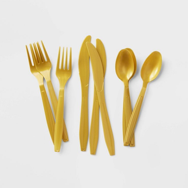 30ct Disposable Cutlery Gold - Wondershop™ | Target