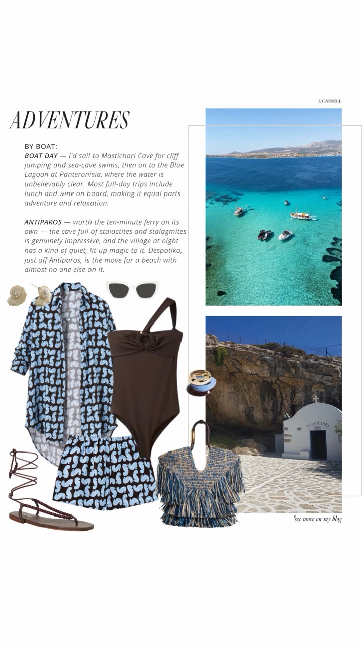 Paros has officially moved to the top of my travel wish list 🇬🇷✨

Think whitewashed villages, bougainvillea-lined streets, turquoise water, seaside tavernas, golden sunsets, and that laid-back Greek island charm that makes you want to stay forever. I rounded up the best places to stay, where to eat, what to do, and of course, what to wear for the ultimate Paros escape.

From breezy linen dresses and beautiful swimwear to woven bags and effortless vacation pieces, this edit is inspired by everything we love about a Greek summer.

Shop the full Paros travel edit below. 🤍

#Paros #ParosGreece #GreekIslands #GreeceTravel #EuropeanSummer #VacationStyle #ResortWear #WhatToWear #TravelStyle #IslandStyle #SummerFashion #LTKStyle #GreekSummer #VacationInspiration

#LTKSeasonal #LTKOver40 #LTKTravel