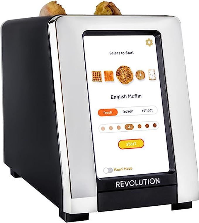 Revolution InstaGLO R180B – NEW! 2-Slice, Matte Black/Chrome Touchscreen Toaster with high-spee... | Amazon (US)