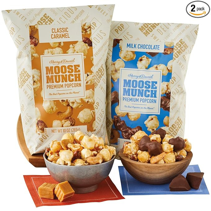Moose Munch® Premium Popcorn, Milk Chocolate And Caramel Popcorn 2 Bags Duo, Sweet And Salty Tre... | Amazon (US)
