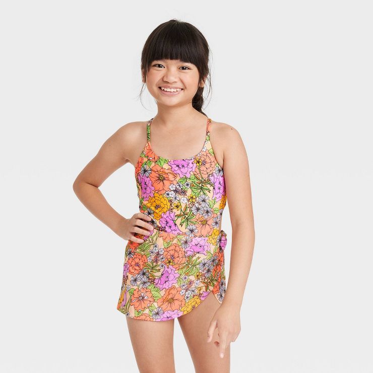 Girls' 2pc Bold Blooms Swimwear Set - Cat & Jack™ | Target