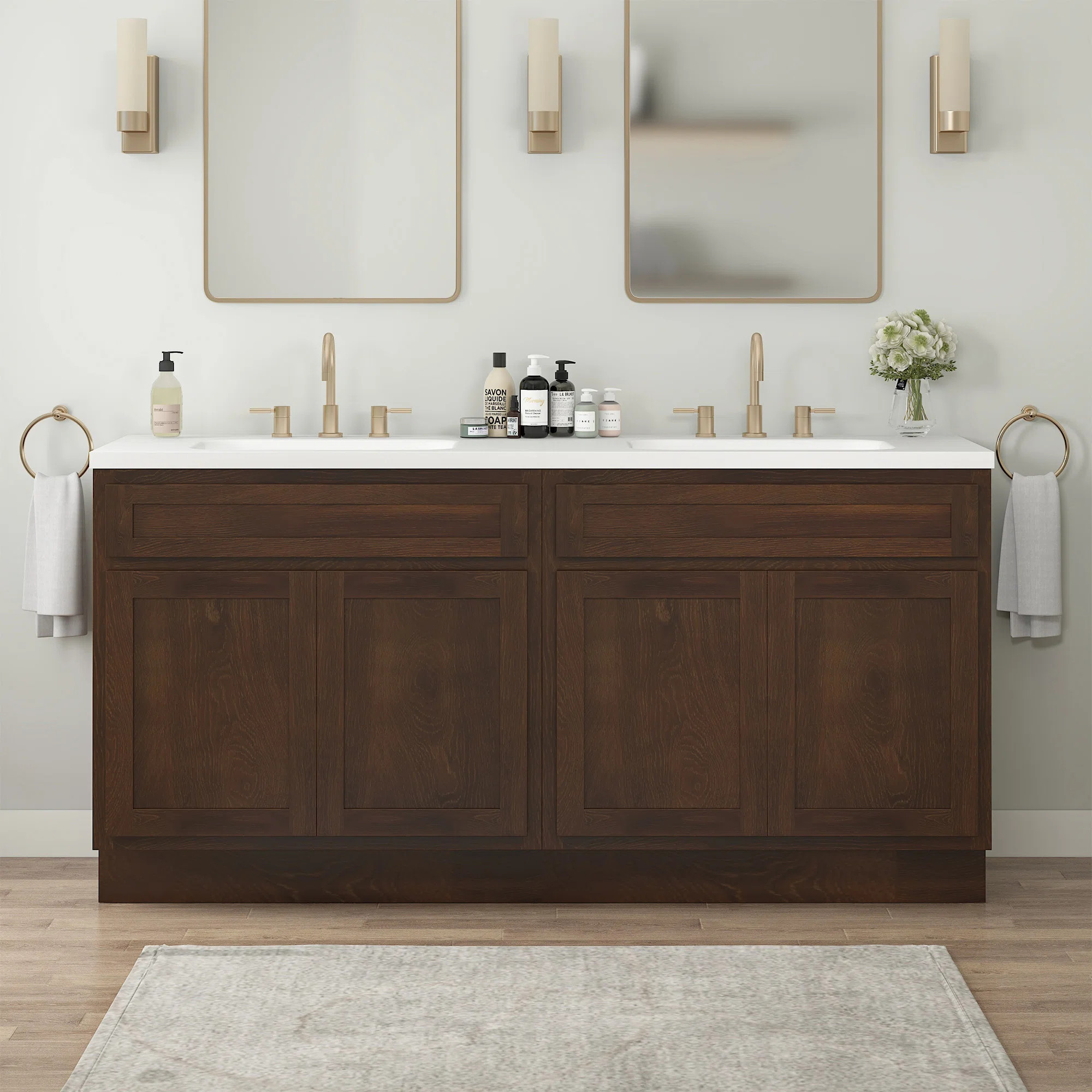 Home Beyond 72" Double Bathroom Vanity Base Only | Wayfair | Wayfair North America