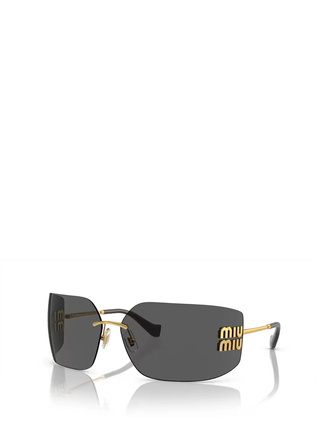 Miu Miu Eyewear Logo-Plaque Oversize-Frameless Sunglasses | Cettire Global