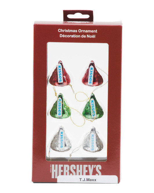 Set Of 6 Hershey Kisses Miniature Ornaments | TJ Maxx