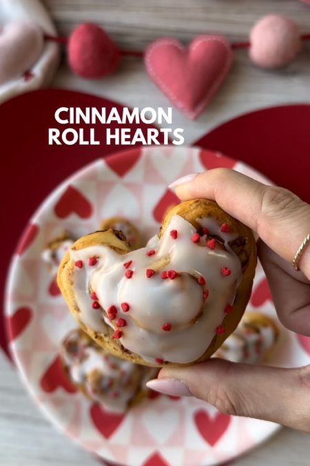 The sweetest cinnamon roll hearts with the perfect valentine backdrop! 

#LTKSeasonal
