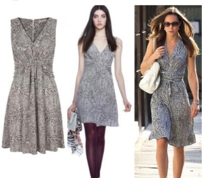 $140 EUC Banana Republic Issa London Zebra Printed Dress 0P PXS | eBay US