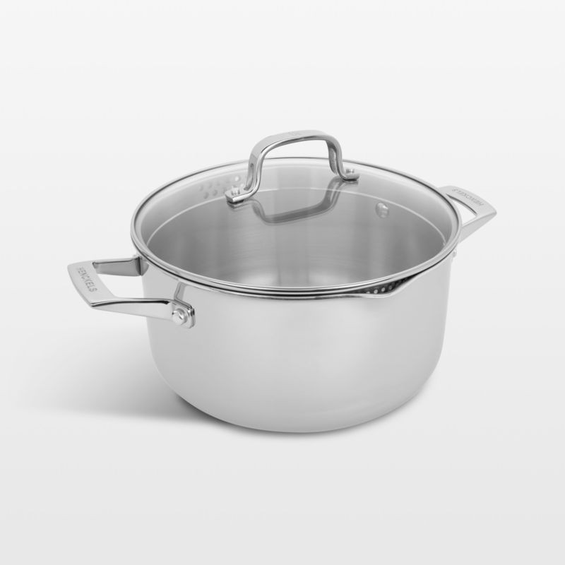 HENCKELS Clad H3 6-Qt. Stainless Steel Dutch Oven with Lid + Reviews | Crate & Barrel | Crate & Barrel