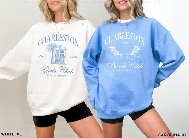 Custom Charleston Bachelorette Party Sweatshirt Beach Bachelorette Sweatshirt Last Toast on the C... | Etsy (US)