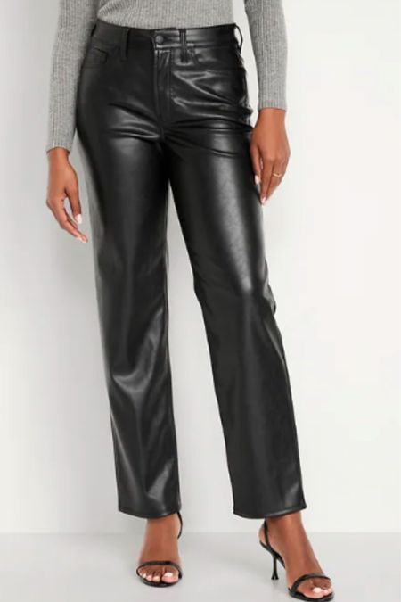 These straight leg, faux leather pants are a must have for your wardrobe 🙌🏼 From fun casual looks to nights out and holiday parties, these are a current staple to have in your wardrobe. 

#LTKHoliday #LTKstyletip #LTKmidsize