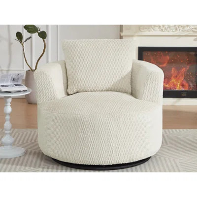 Faux Fur Swivel Barrel Chair | Wayfair North America