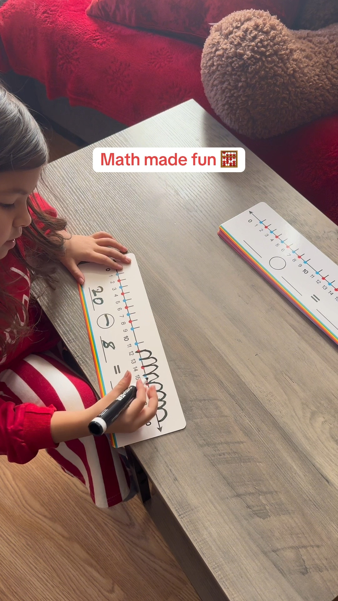 This number line helped my daughter see math instead of guessing. Perfect for kids learning addition and subtraction, especially visual learners. Great for homeschool, homework help, or extra practice at home. Tap to shop! #mathforkids #homeschoolfinds #educationaltool

#LTKKids