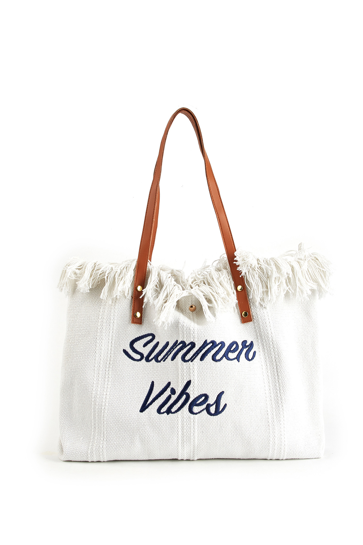 Summer Vibes Cream Tote Bag | Cupshe US