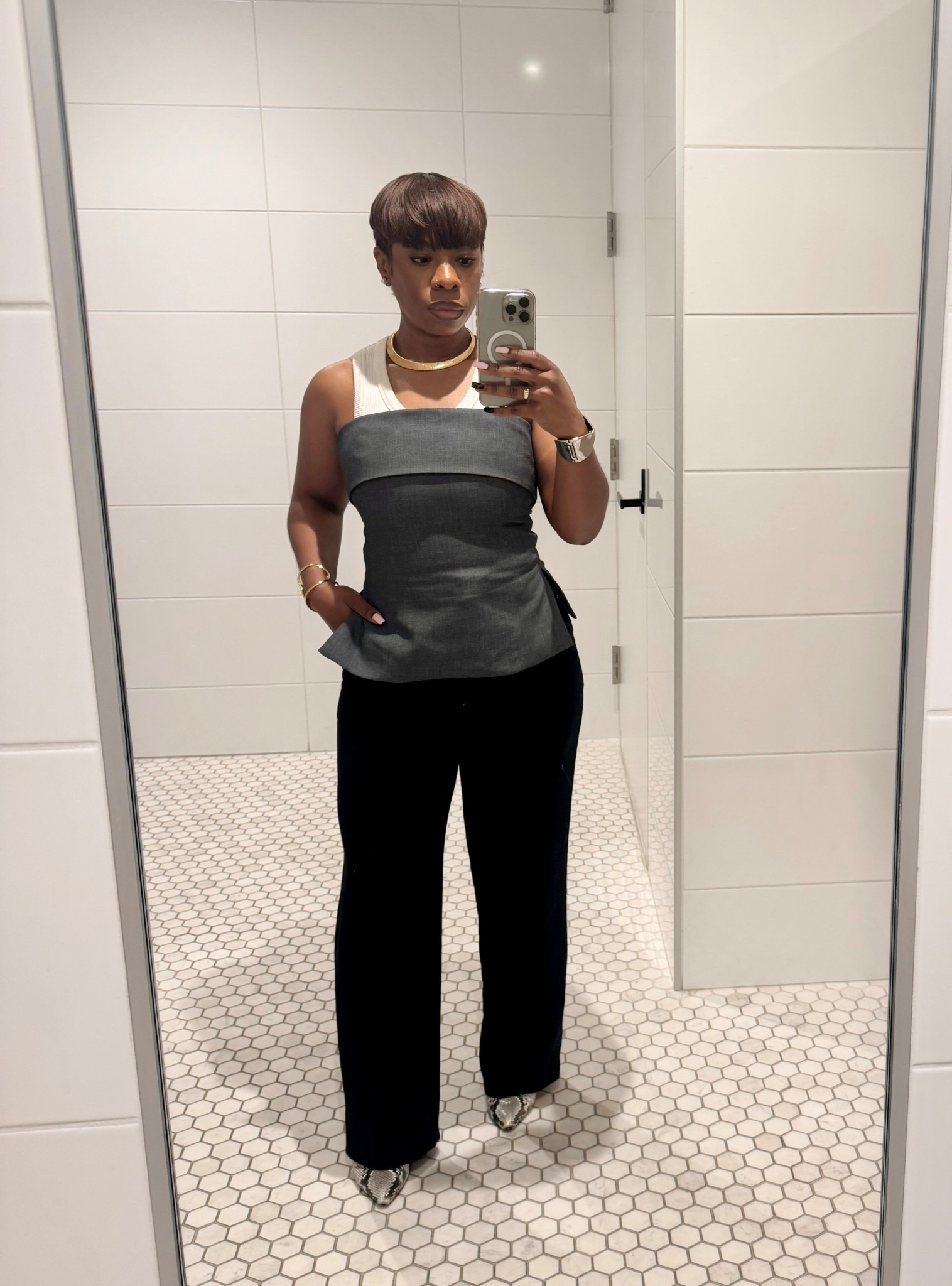 I paired this Aritzia tube top with a ribbed tank from Old Navy, and was surprised how much I liked it. The ribbing in the tank matched the ribs in the necklace. Idk if that’s anything but I thought it was cool  

#LTKWorkwear