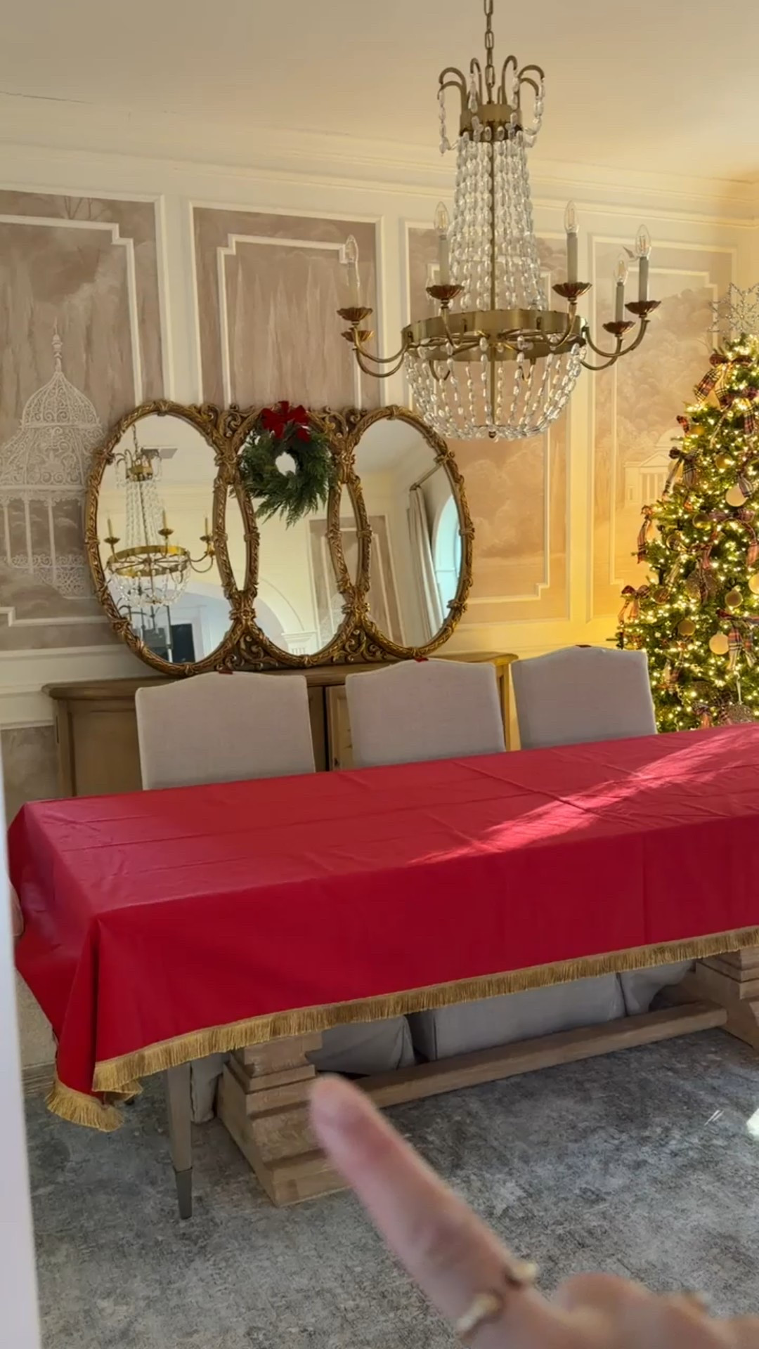 Dining room // holiday table decor // Amazon table cloth 

#LTKHoliday #LTKFindsUnder50