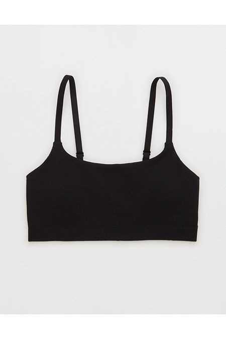Superchill Seamless Padded Scoop Bralette Women's True Black XS | Aerie