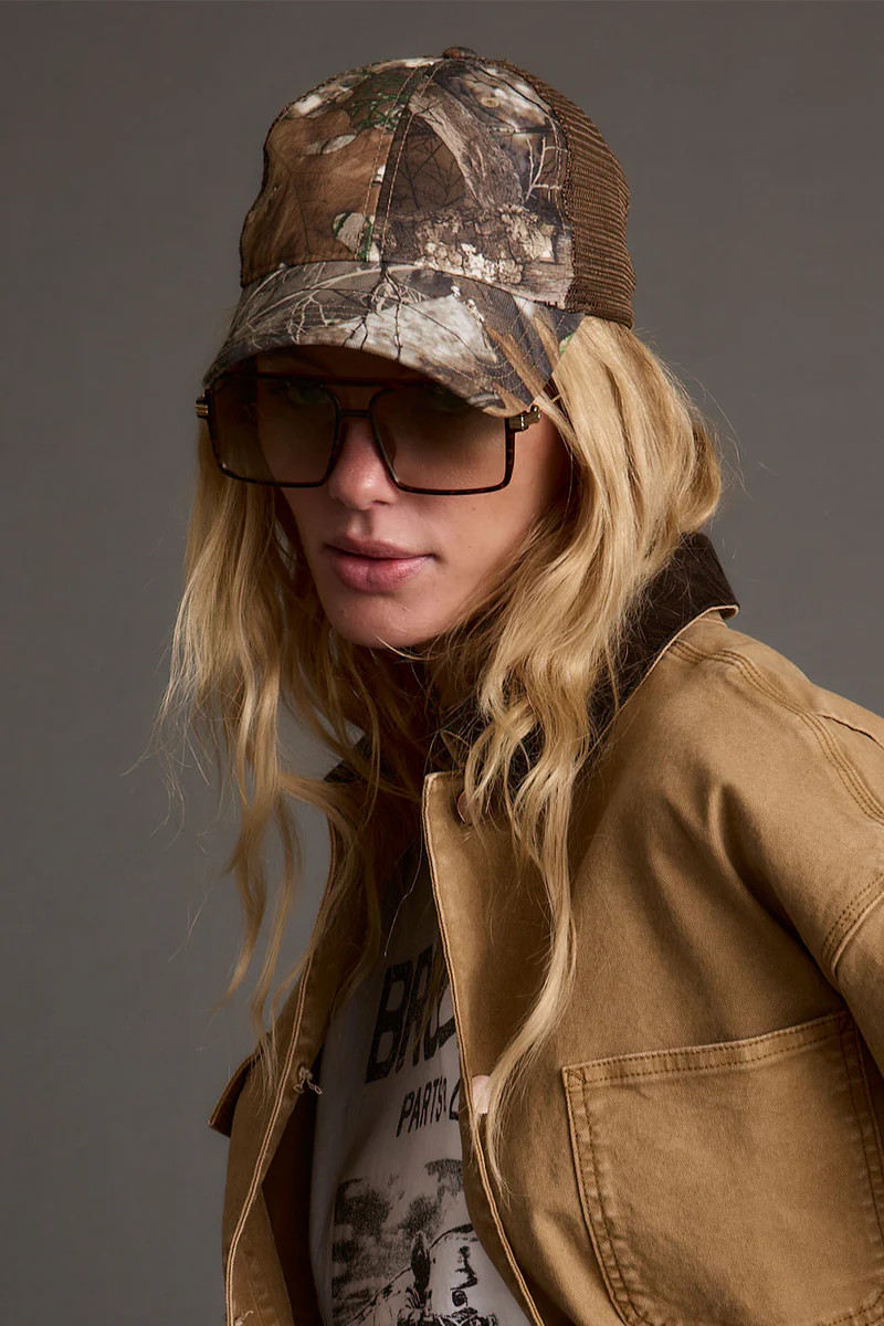 Eilish Camo Trucker Hat | 12th Tribe