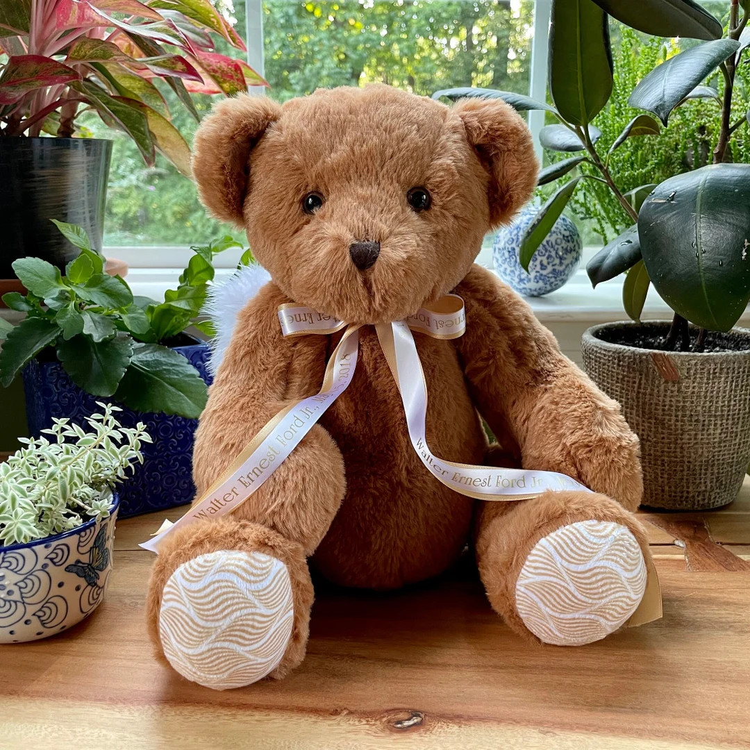 Custom Weighted Infant Loss Bear With Custom Ribbon Miscarriage Gift Infant Loss Gift Memorial Gi... | Etsy (US)