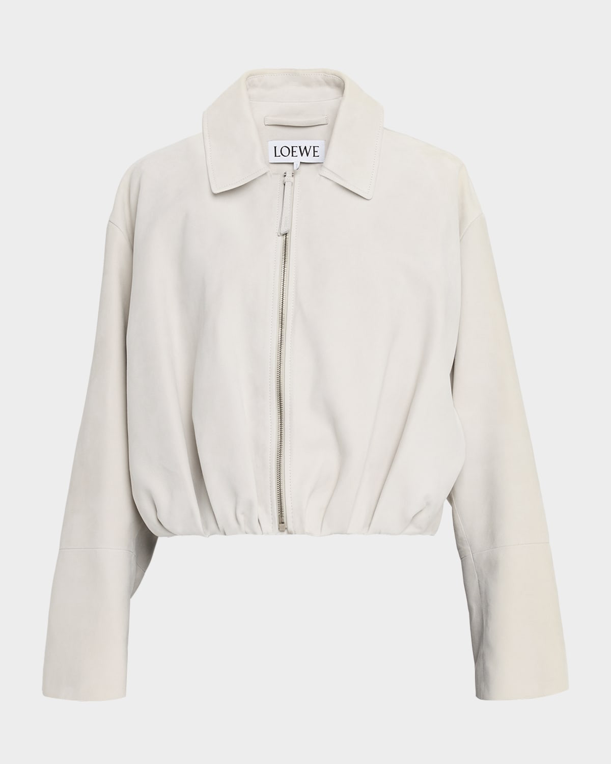 Suede Draped Bomber Jacket | Neiman Marcus