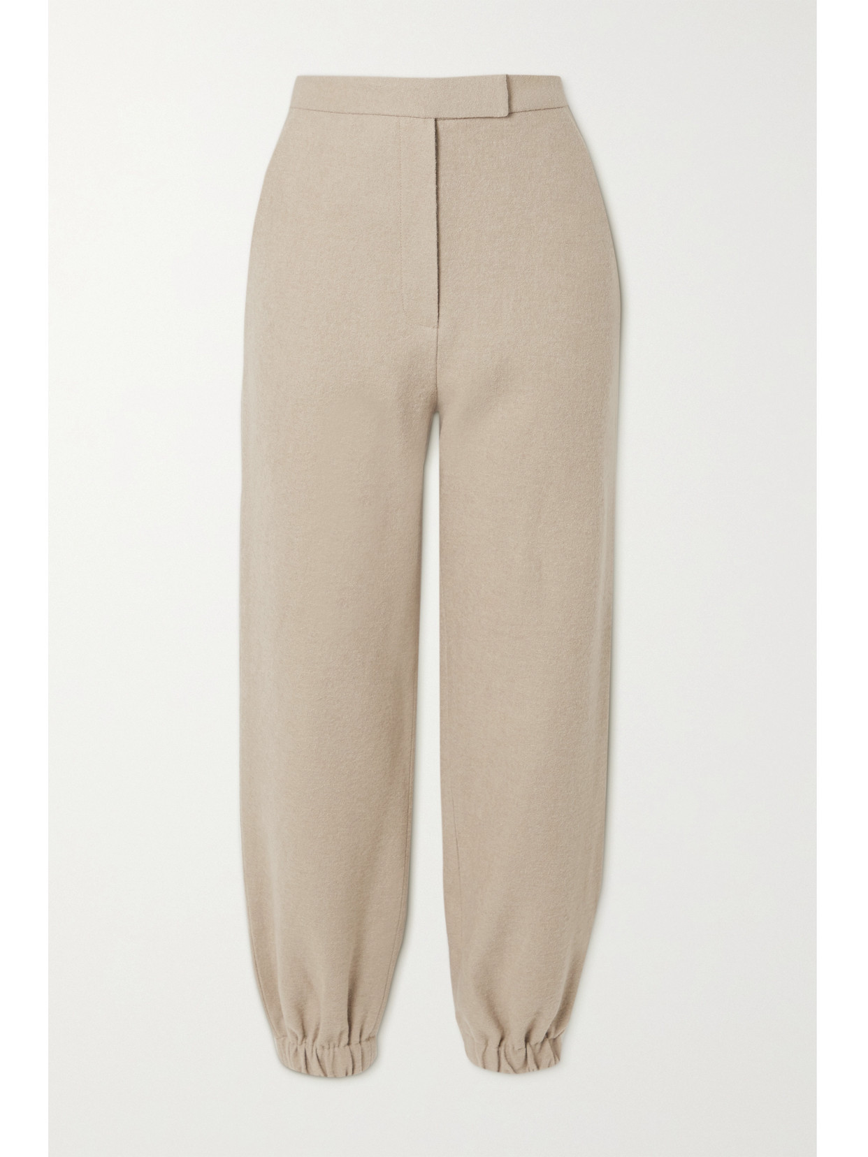 Frankie Shop - Samara Wool-blend Felt Tapered Track Pants - Neutrals | NET-A-PORTER (US)