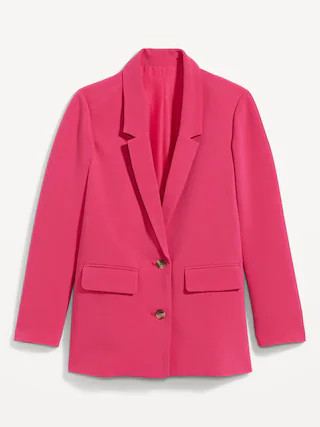 Crepe Suit Blazer for Women | Old Navy (US)