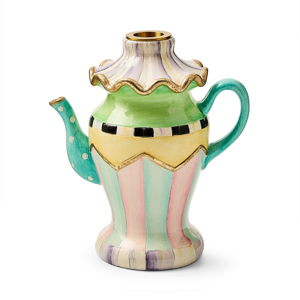 Violet Teapot Candle Holder | MacKenzie-Childs