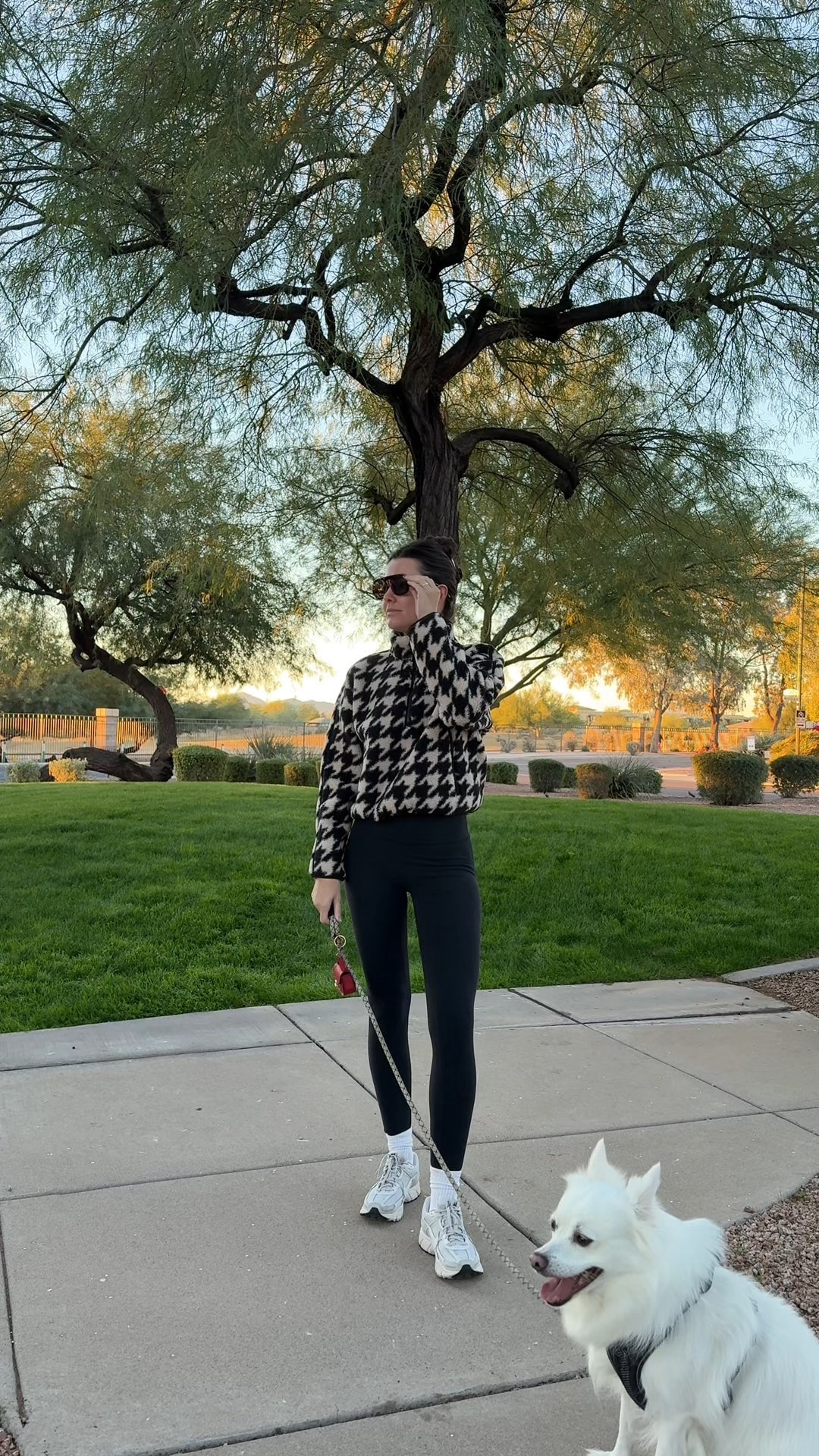 Morning walk outfit! I’m 5’7” wearing size XS in the fleece and small in the bra and legging! 

#LTKFindsUnder100 #LTKHoliday #LTKGiftGuide