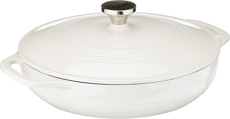 Amazon.com: Lodge Essential Enamel Braiser - Refrigerator- & Oven-Safe up to 500\u00b0 F - Heat-R... | Amazon (US)