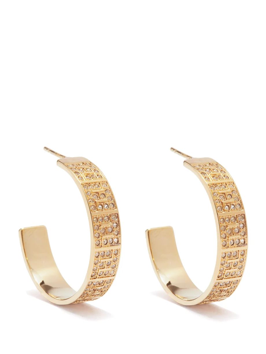 FF crystal-embellished hoop earrings | Matches (US)