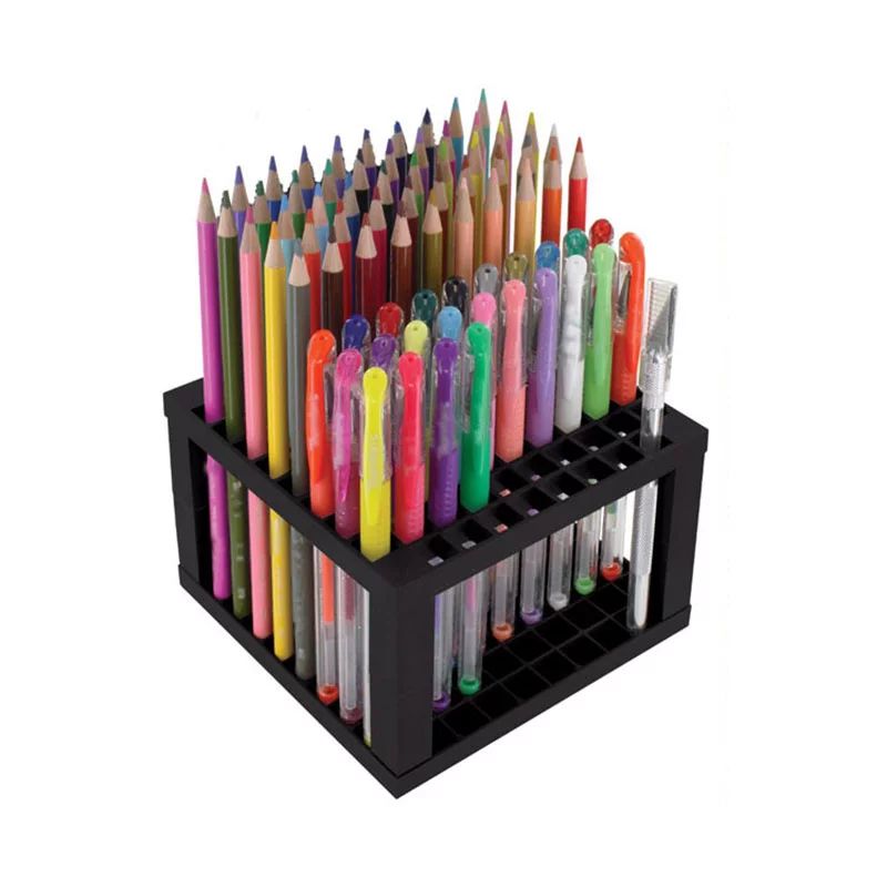 intsupermai 96 Hole Detachable Plastic Pencil Brush Holder Desk Stand Artist Desk Organizer Paint... | Walmart (US)