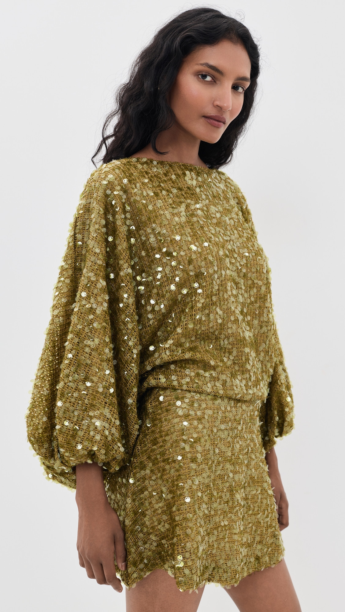 Hunter Bell Salter Mini Dress Moss Sequin 0 | Shopbop
