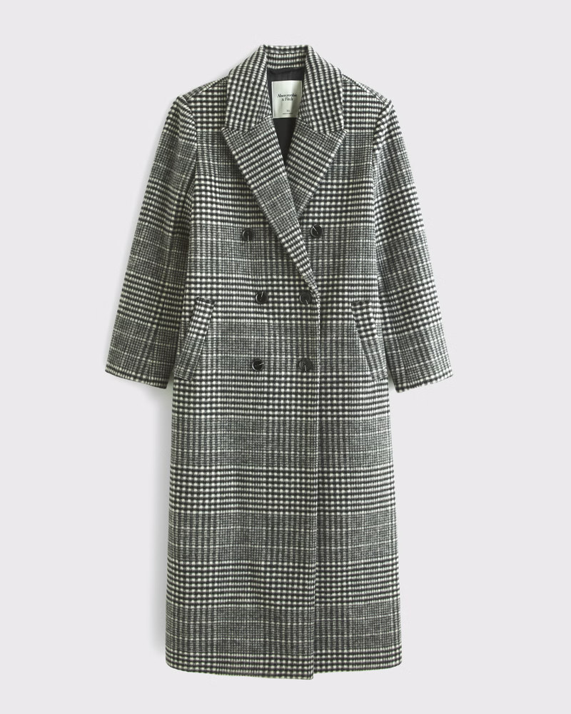 Wool-Blend Double-Breasted Coat | Abercrombie & Fitch (US)