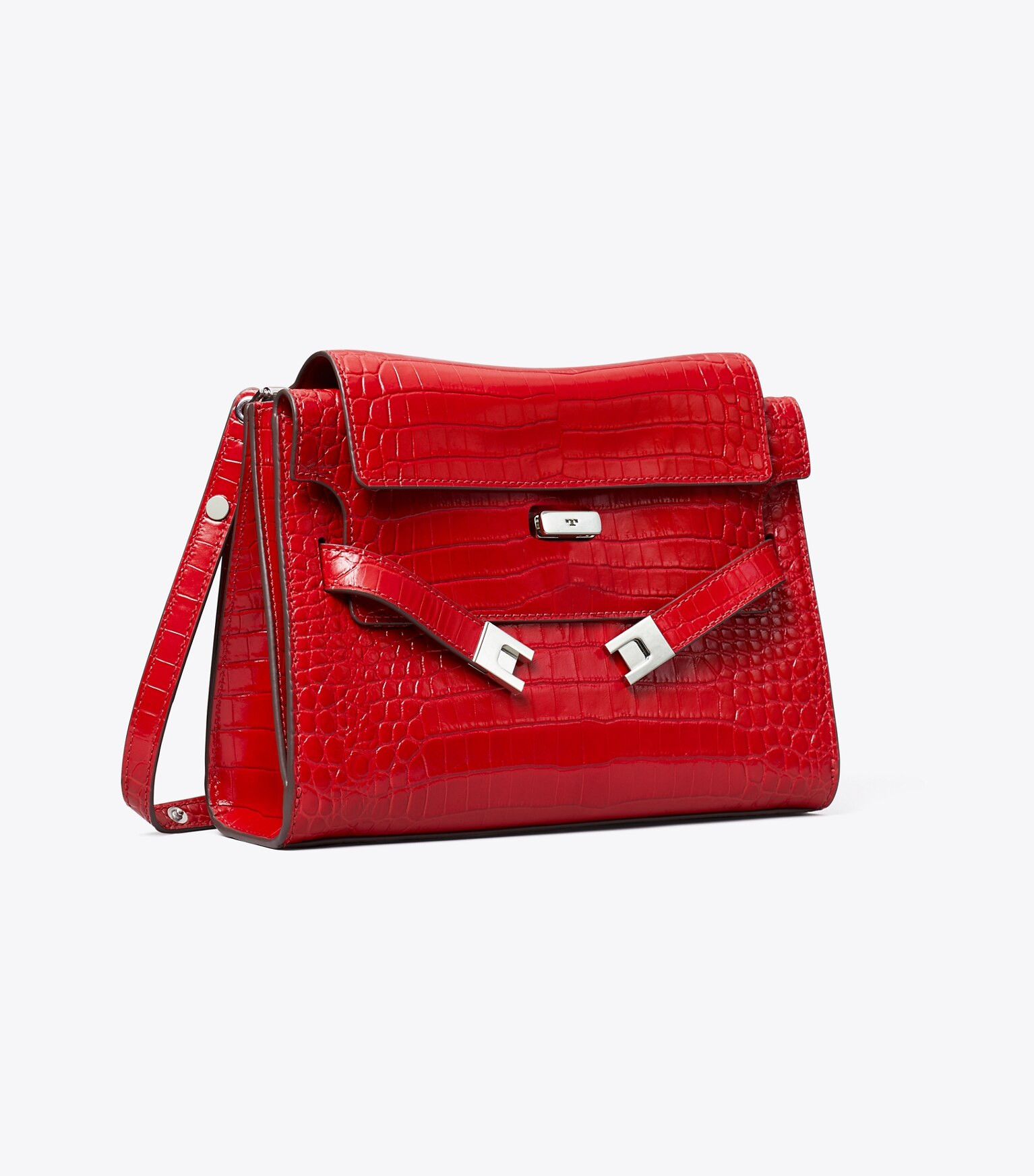 LEE RADZIWILL CROC-EMBOSSED SHOULDER BAG | Tory Burch (US)